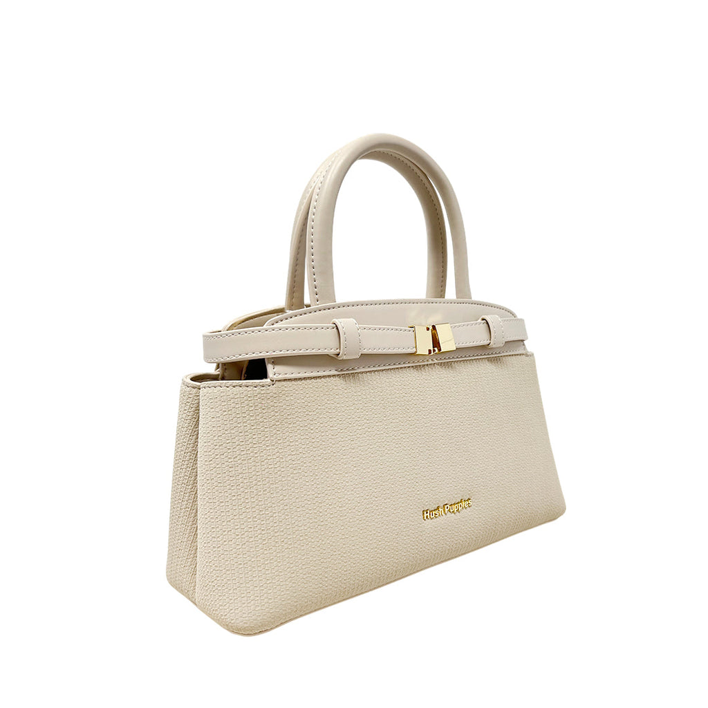 Cartera Satchel Clara para mujer color nude
