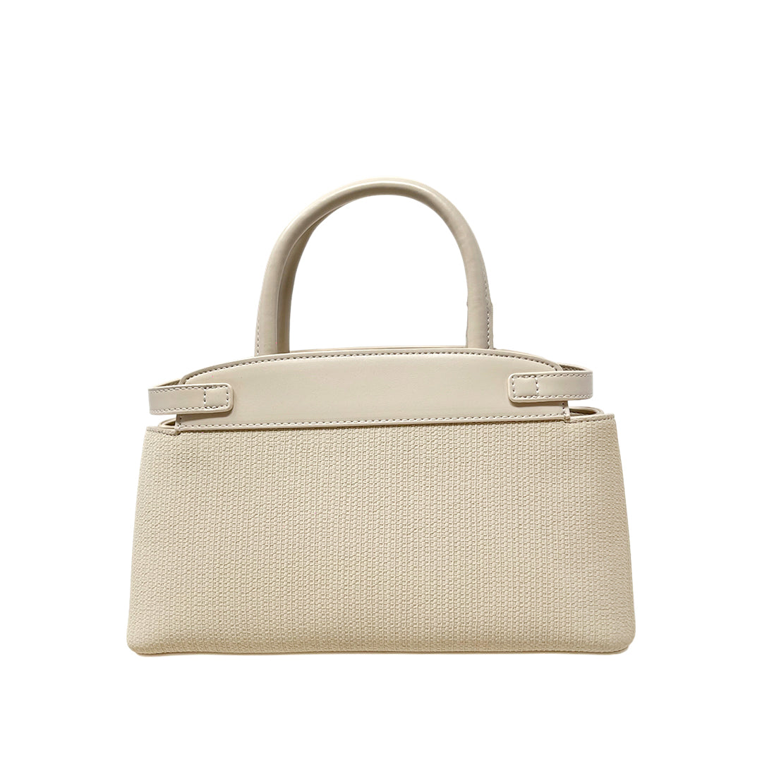 Cartera Satchel Clara para mujer color nude