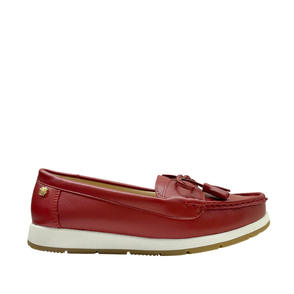 Mocasines Mirabell 4 para mujer color rojo