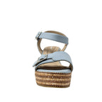 Sandalias de cuña Angie para mujer color celeste