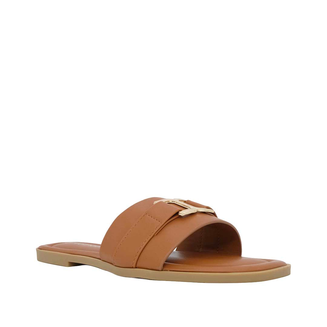 Sandalias flats Sandra para mujer color tan