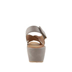 Sandalias de cuña Raquel para mujer color gris