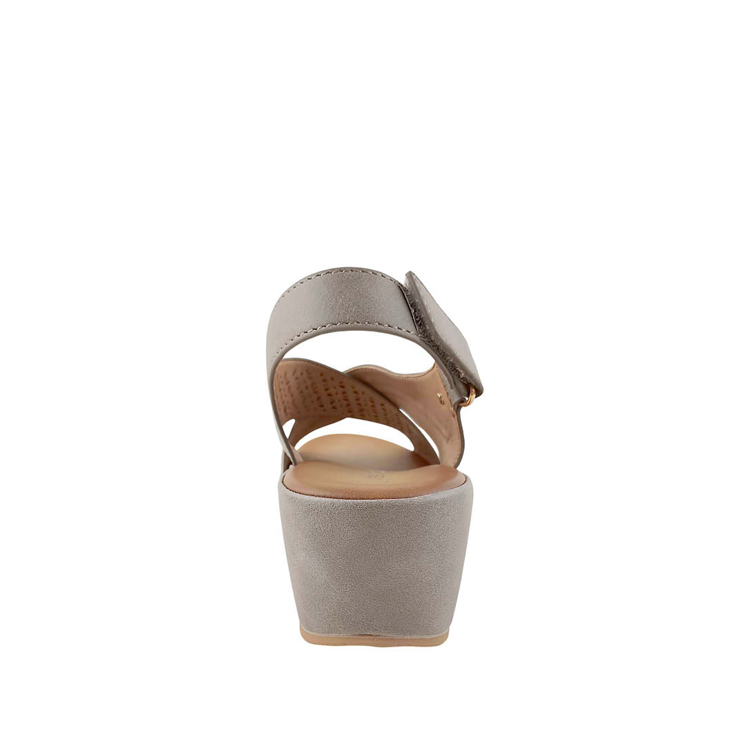 Sandalias de cuña Raquel para mujer color gris