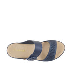 Sandalias flats Gladys para mujer color navy