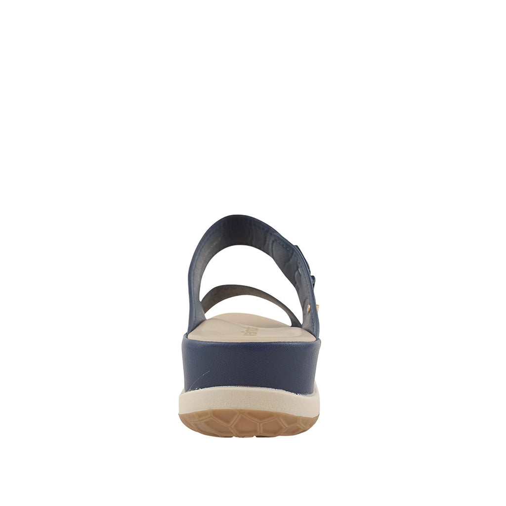 Sandalias flats Gladys para mujer color navy