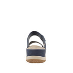 Sandalias flats Gladys para mujer color navy