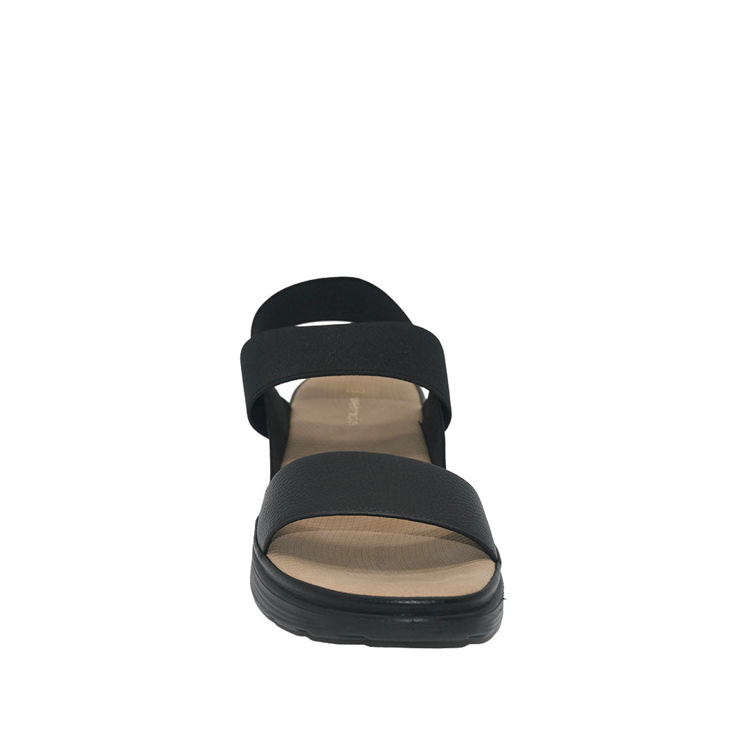 Sandalias Flats Laura para mujer color negro