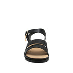 Sandalias flats Dalila para mujer color negro