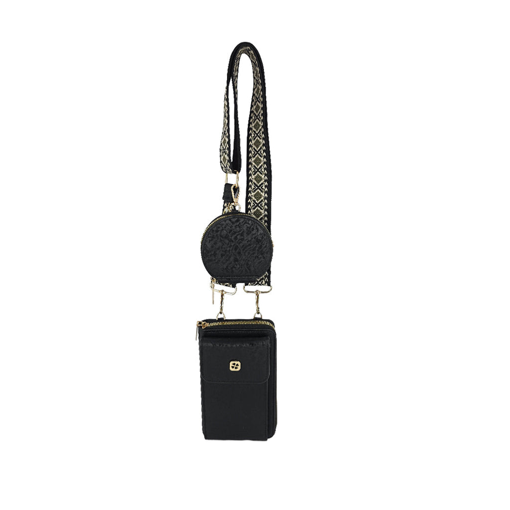 Billetera Kelly para mujer color negro