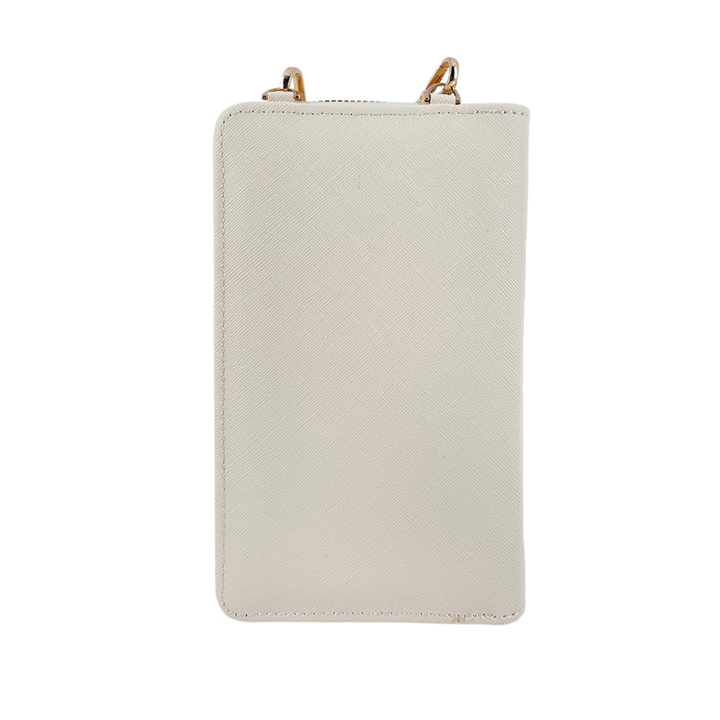 Billetera Kelly para mujer color hueso