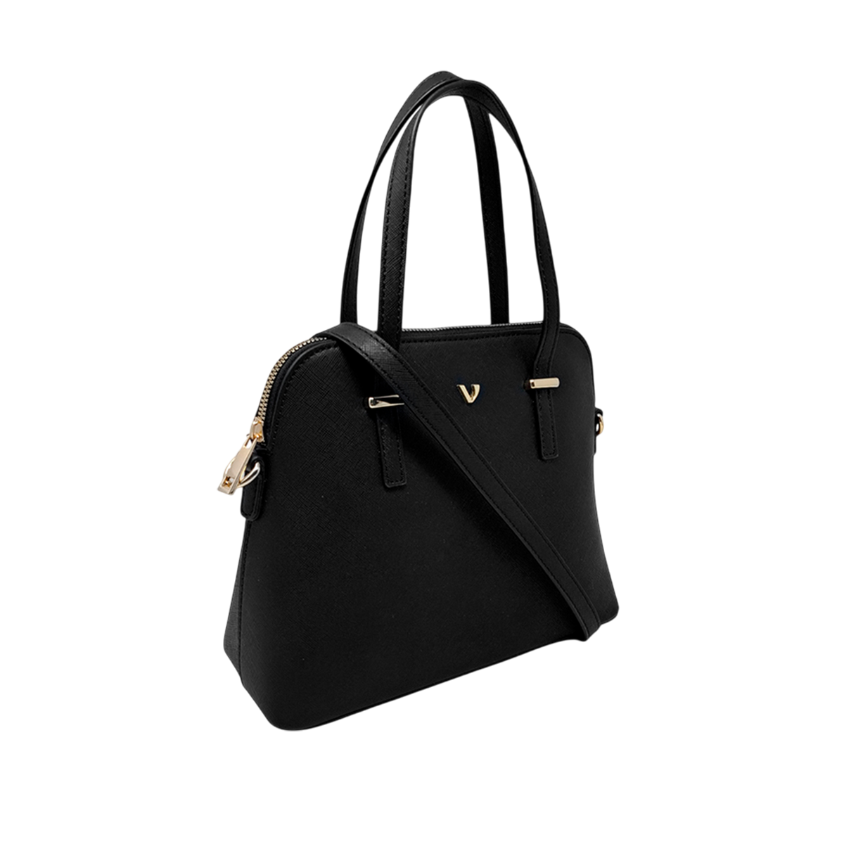 Cartera Satchel Paola para mujer color negro