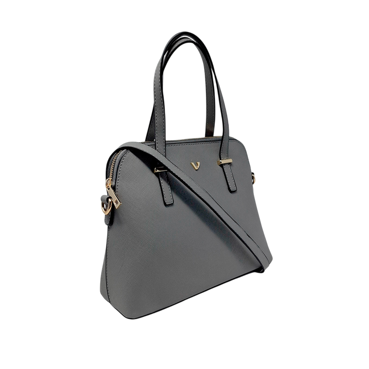 Cartera Satchel Paola para mujer color gris