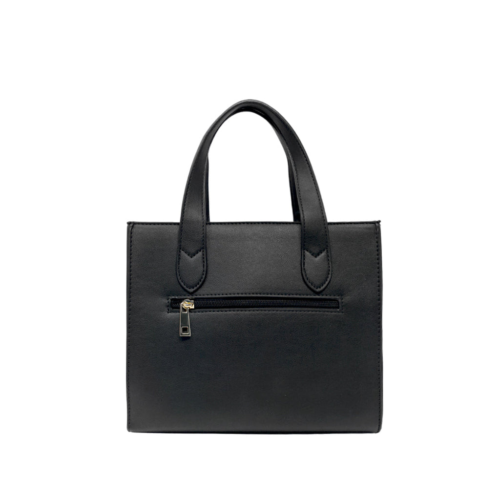 Cartera Satchel July para mujer color negro