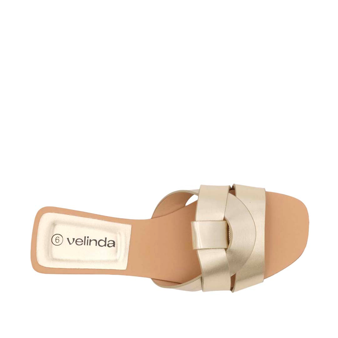 Sandalias flats Marcela para mujer color dorado