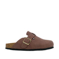 Sandalias flats Clogy para mujer color café