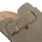 Sandalias flats Clogy para mujer color beige