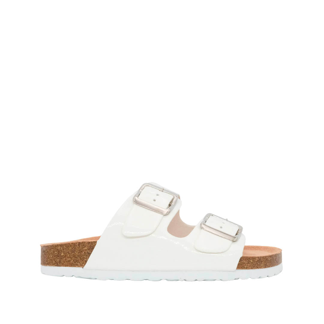 Sandalias Flats Beatriz para niña color blanco
