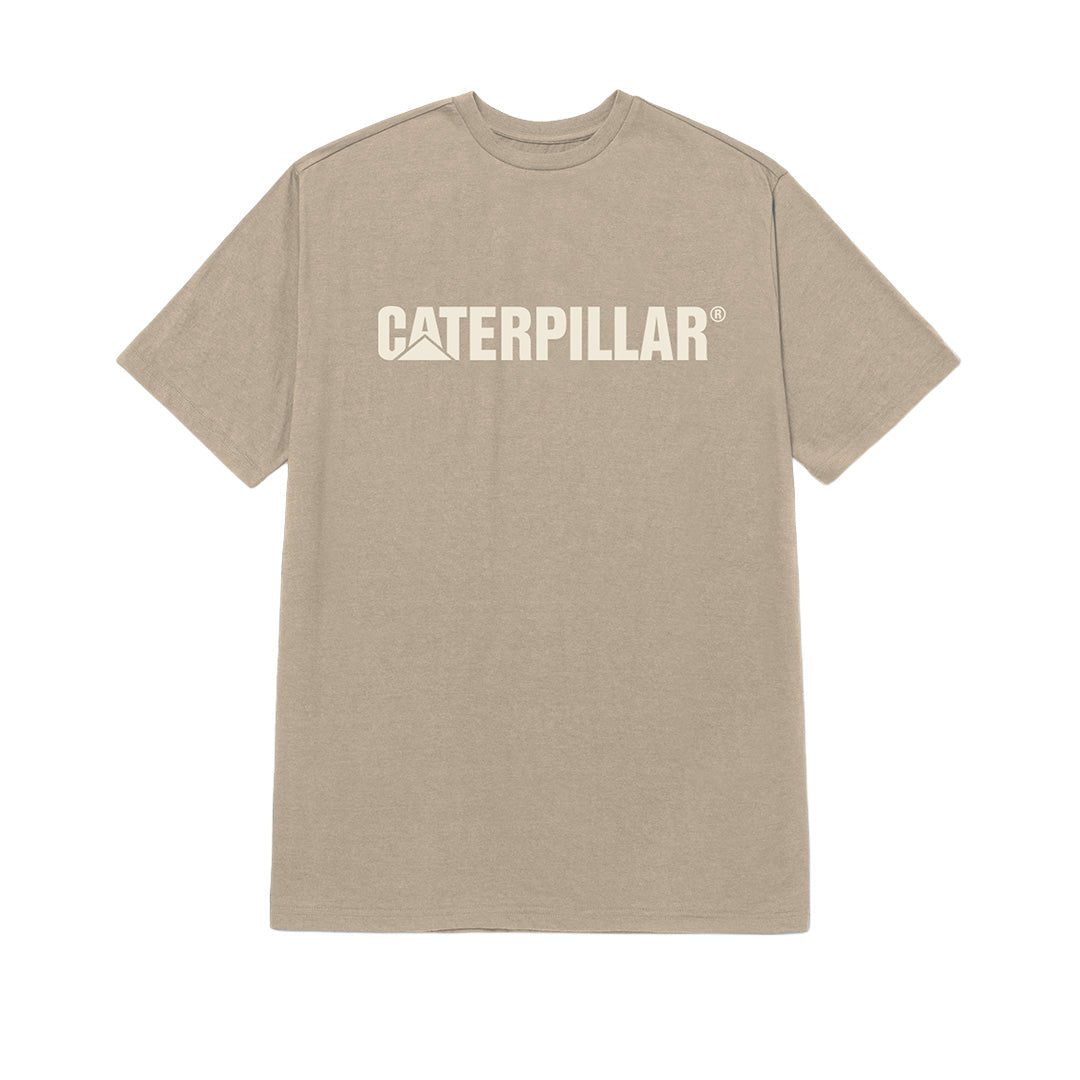 Camiseta Caterpillar Logo para hombre color beige